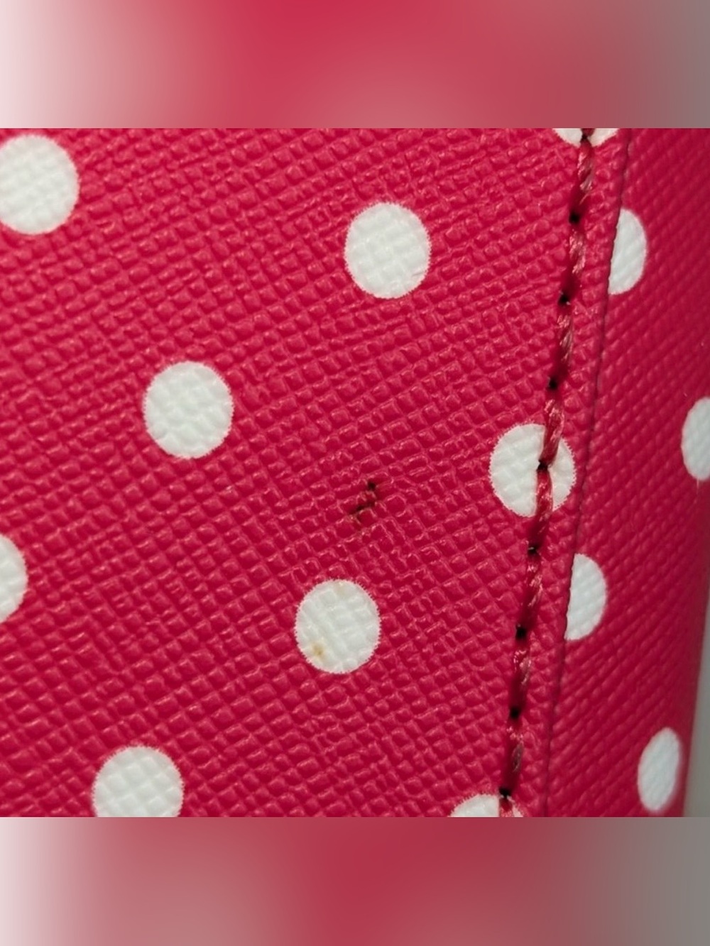 Kate Spade Grant Street Pink Polka Dot Mini Cassie Crossbody Chain Satchel EUC - Picture 10 of 12